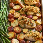 Parmesan Crusted Chicken Sheet Pan Dinner
