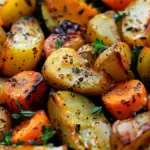 Garlic Herb Roasted Potatoes Carrots and Zucchini