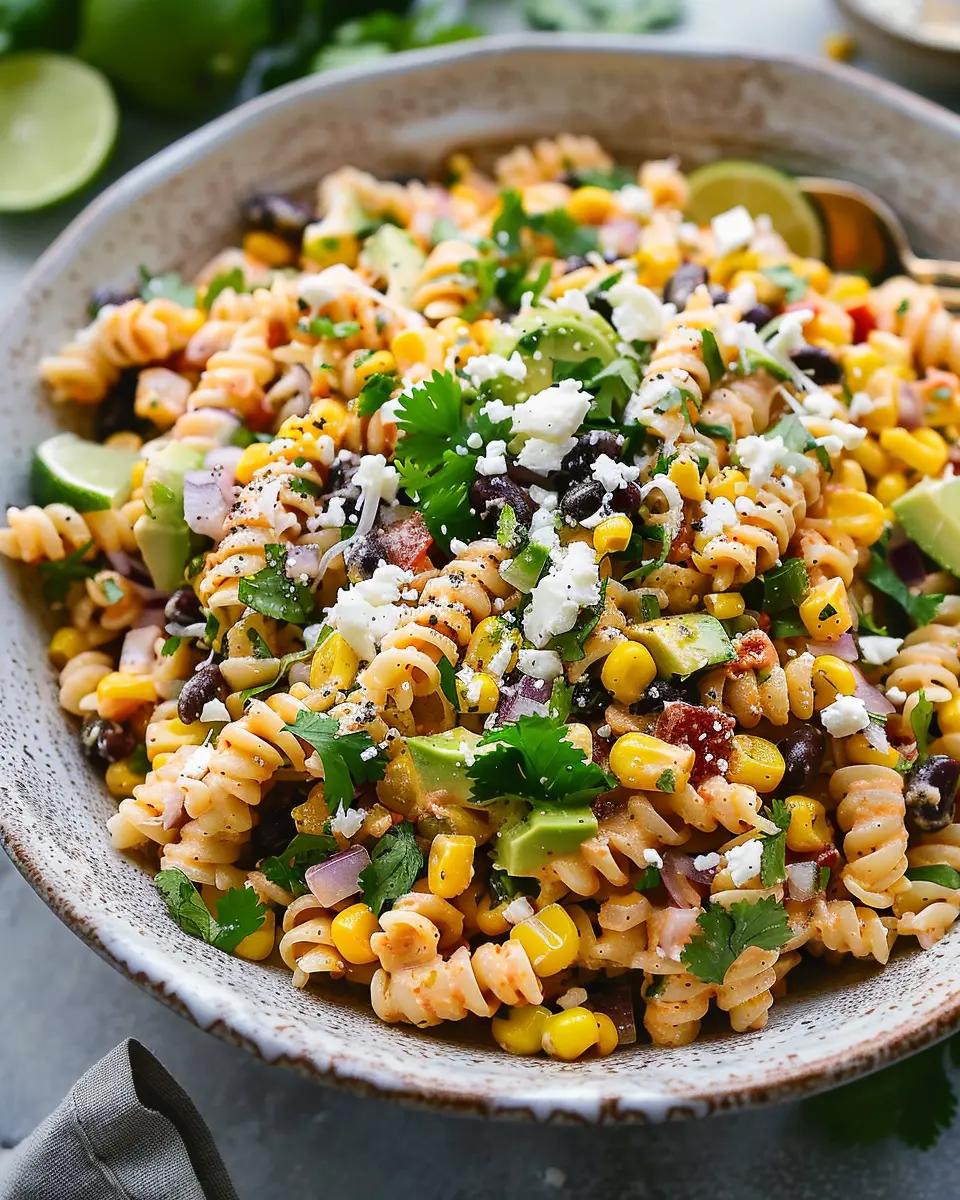 Mexican Street Corn Pasta Salad with Turkey Bacon: A Flavorful Twist