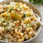 Tuna Macaroni Salad with Pickles
