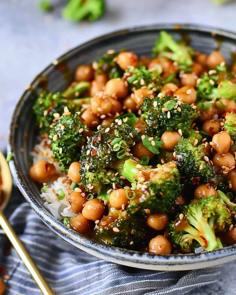 Garlic Broccoli Stir Fry With Chickpeas: Easy Healthy Delight