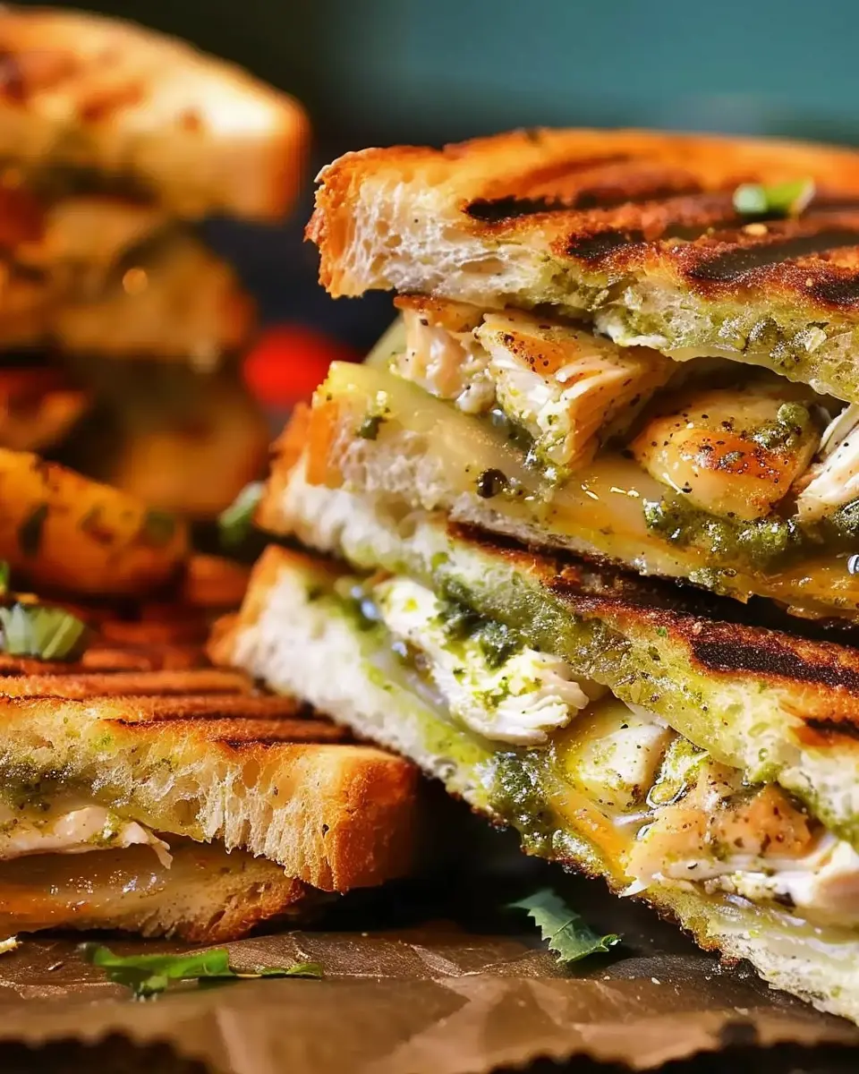 Chicken Pesto Paninis: Easy Homemade Delight with Turkey Bacon
