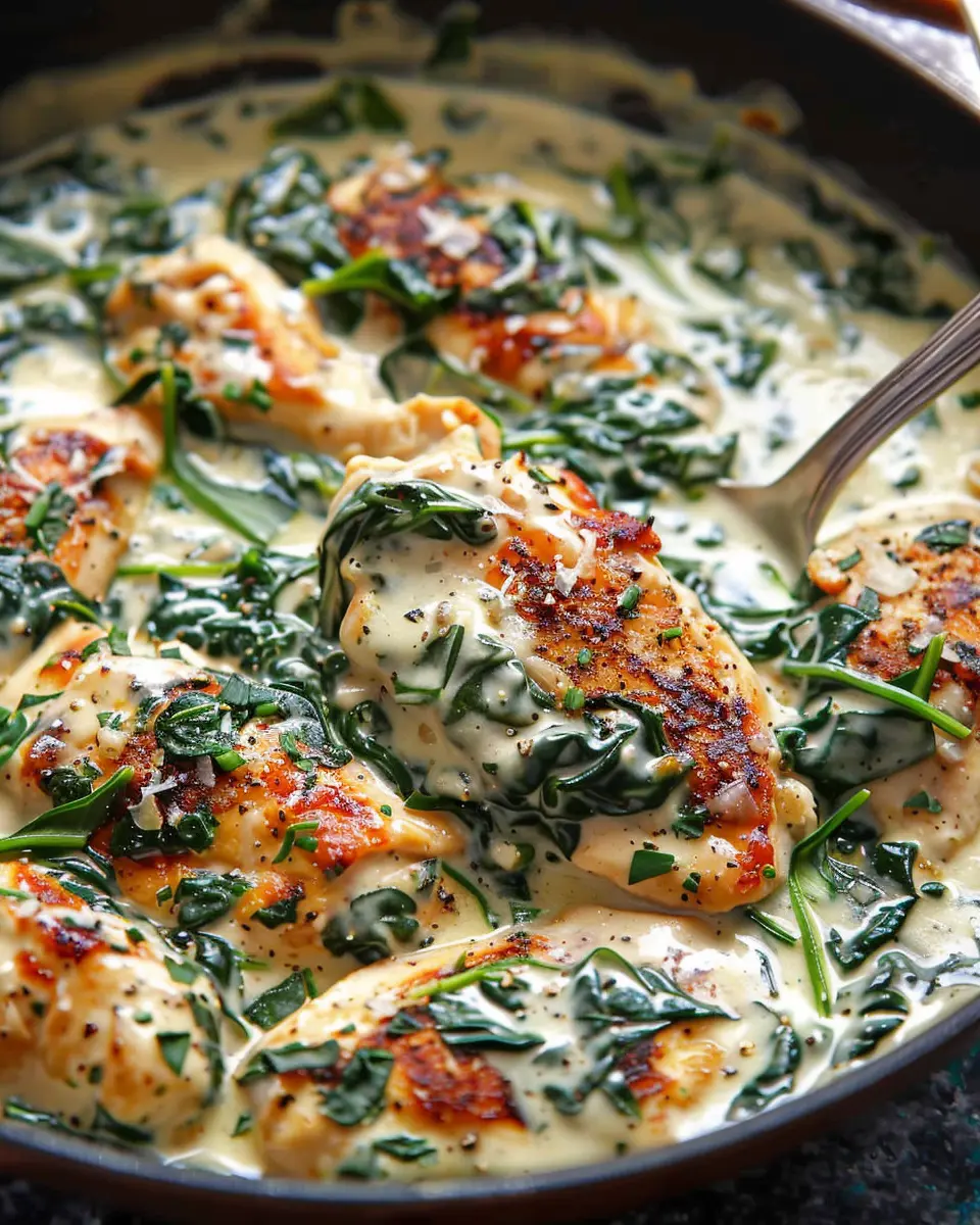 Creamy Spinach Chicken Delight: Easy Comfort Food Recipe