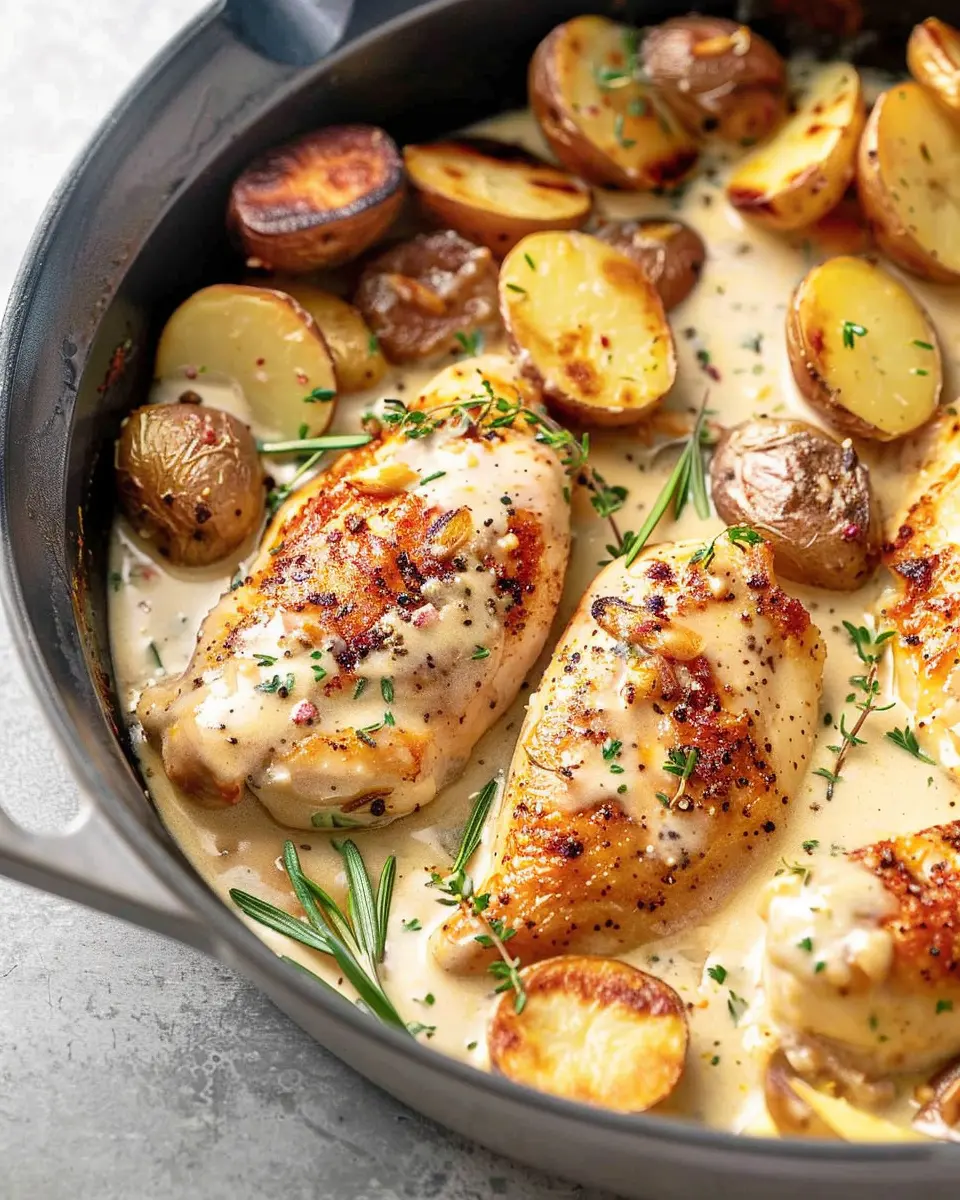 Chicken and Potatoes with Dijon Cream Sauce: An Easy Comfort Dish