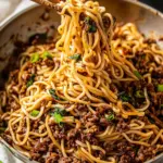 Mongolian Ground Beef Noodles