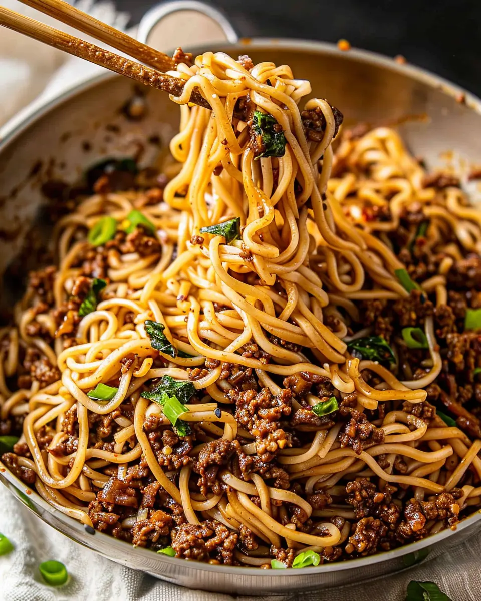 Mongolian Ground Beef Noodles: Easy and Delicious Homemade Delight