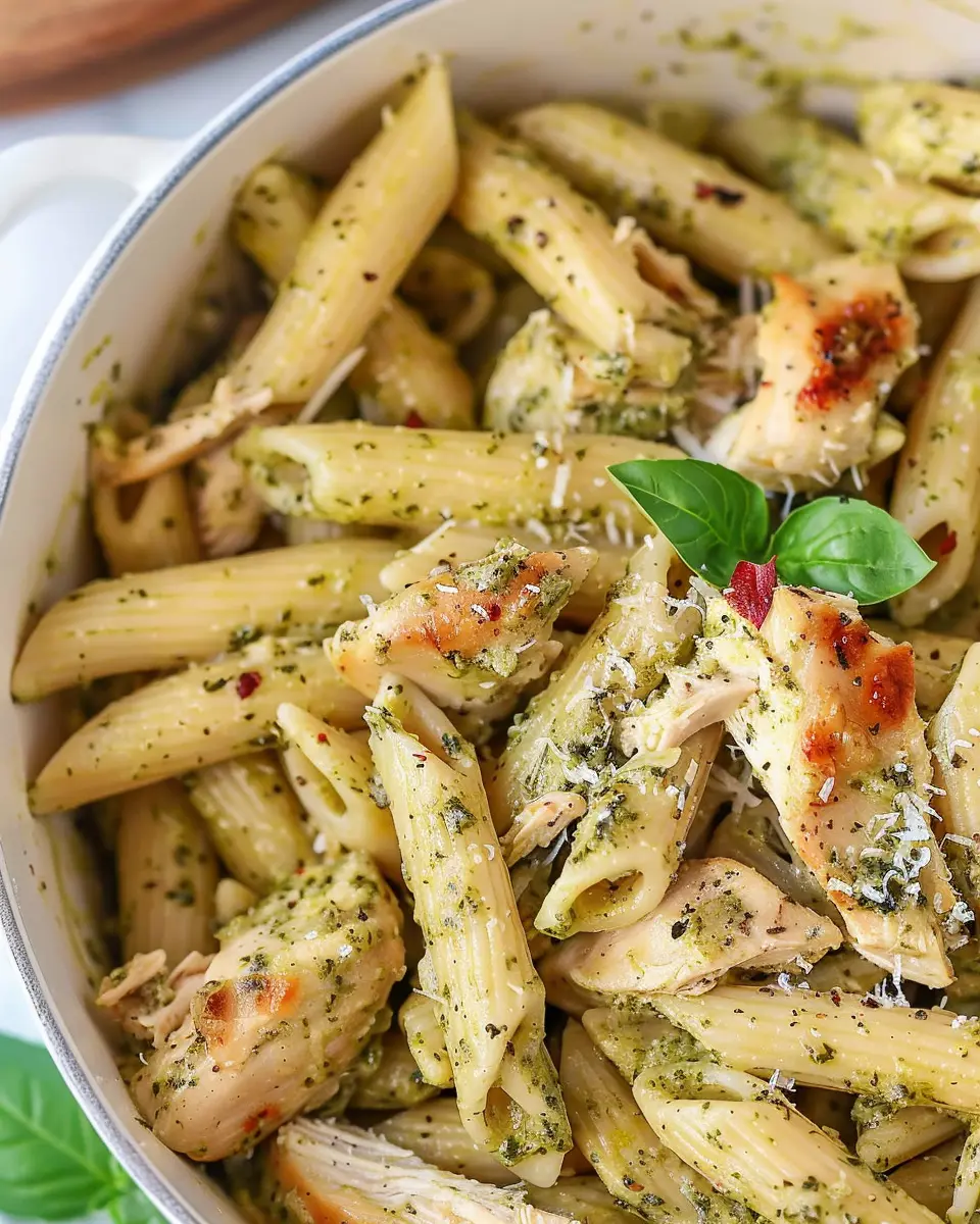 Creamy Chicken Pesto Pasta