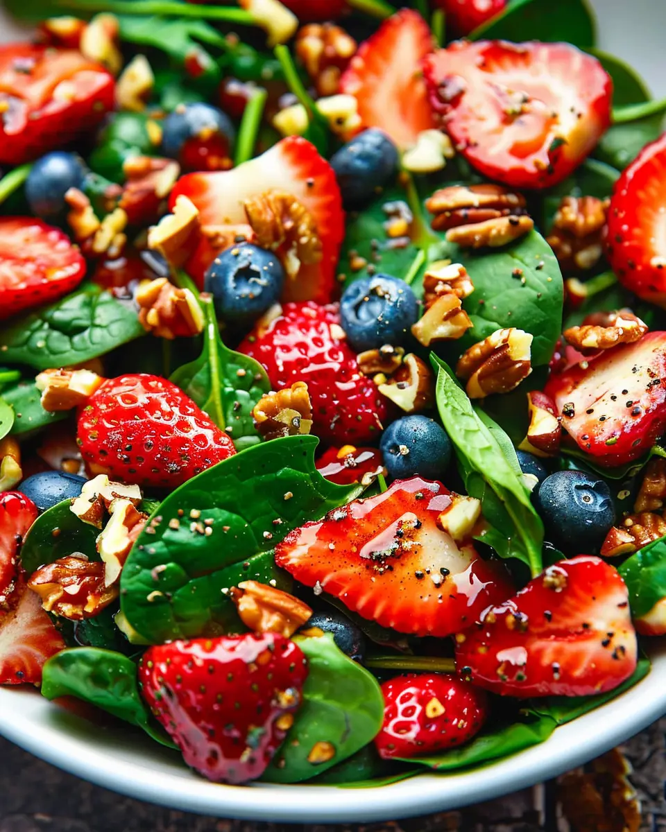 15-Minute Strawberry Spinach Salad