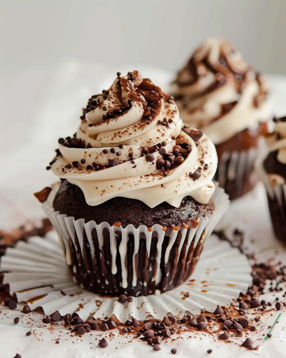 Mudslide Cupcakes with Baileys Frosting: Indulgent Chocolate Bliss