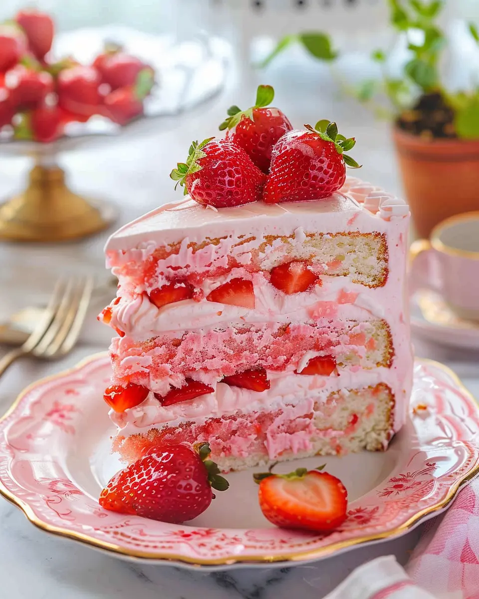 Strawberry Cake Delight: Easy Recipe for Homemade Happiness