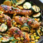 Garlic Butter Chicken with Zucchini and Corn