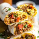 Sausage Egg and Cheese Breakfast Burritos