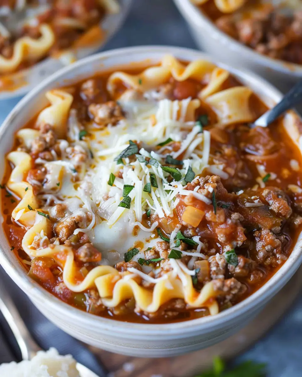 Best Lasagna Soup Recipe: Indulgent Comfort with Turkey Bacon and Chicken Ham