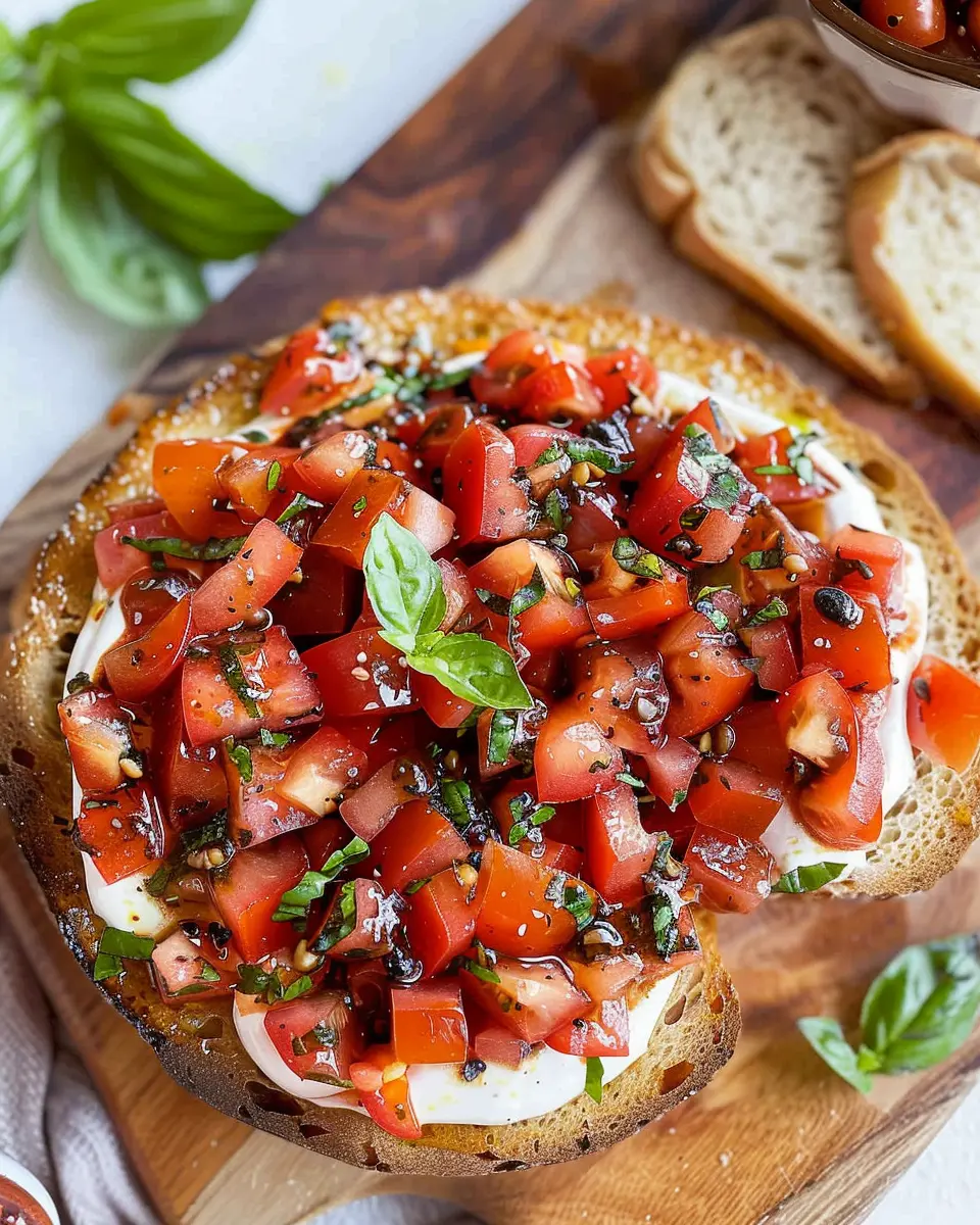 Cold Bruschetta Dip with Crème Fraîche: An Easy Indulgence