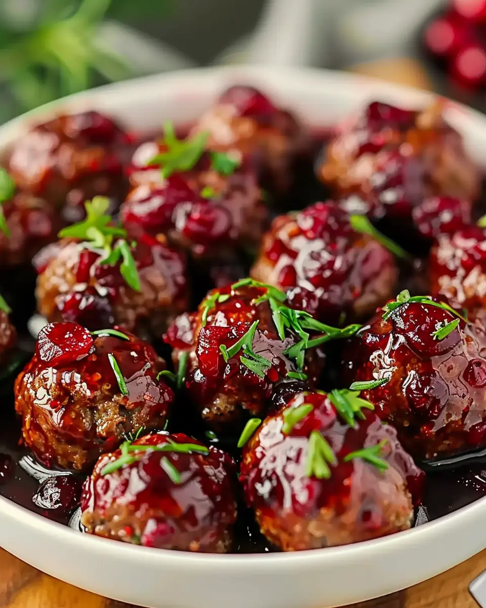 Quick Christmas Cranberry Meatballs: Easy Turkey Bacon Delight for Festive Gatherings