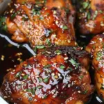 Honey Garlic Slow Cooker Chicken Thighs