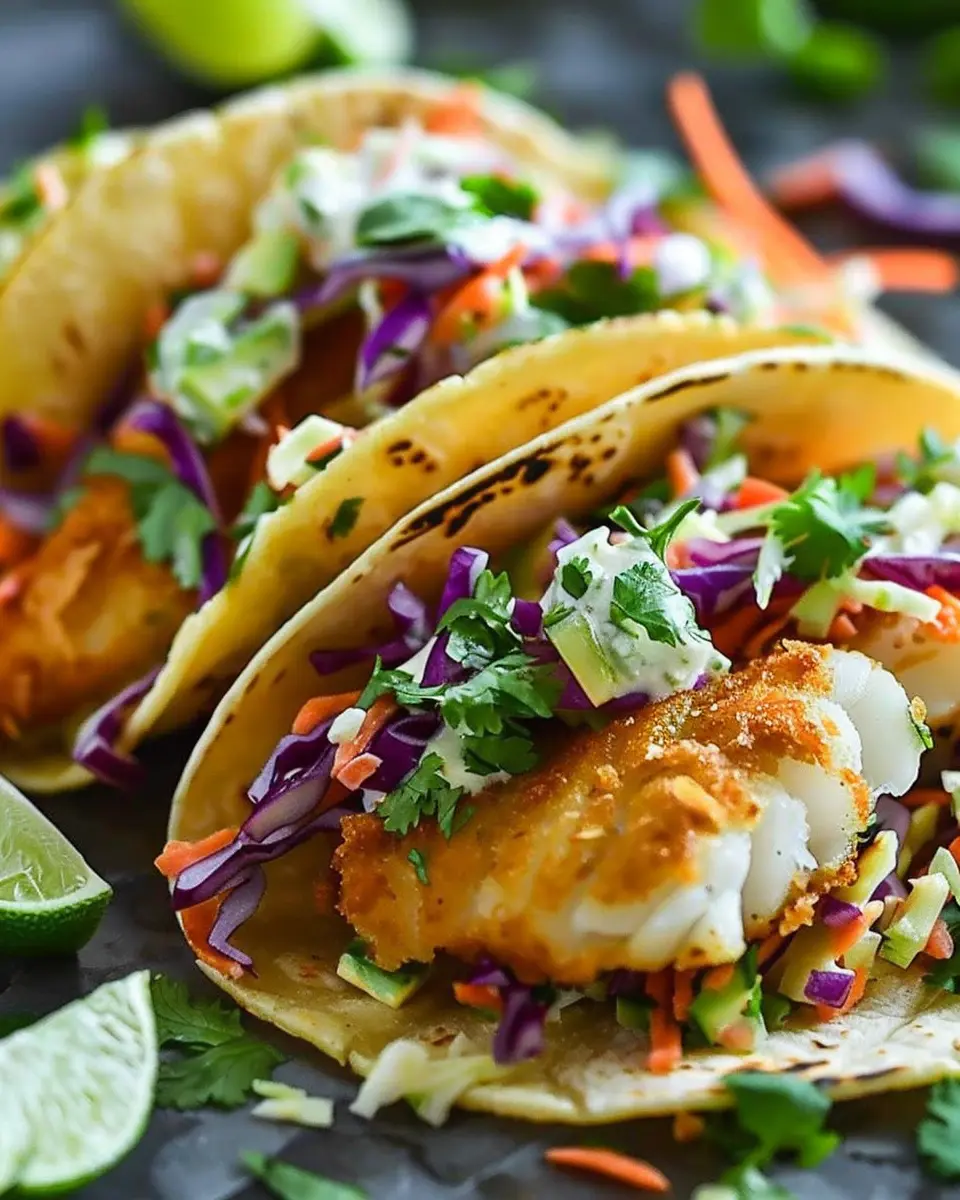Crispy Fish Tacos with Cilantro Lime Slaw for an Easy Feast