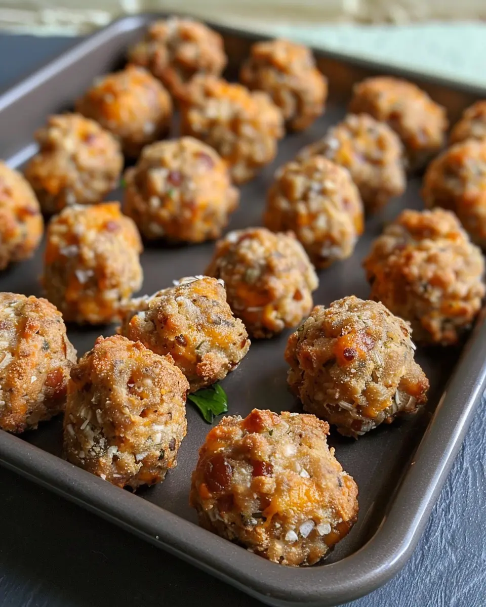Cheddar Bay Sausage Balls: Easy, Flavorful Treat with Turkey Bacon