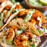 Spicy Shrimp Tacos with Avocado Crema