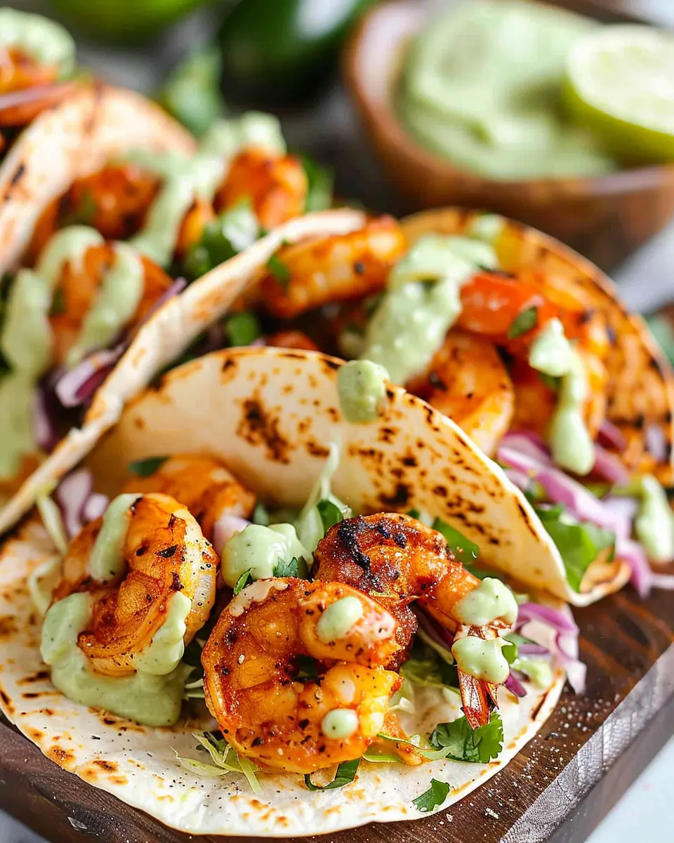 Spicy Shrimp Tacos with Avocado Crema: A Delicious Twist