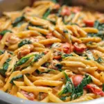 One-Pot Spinach Tomato Pasta