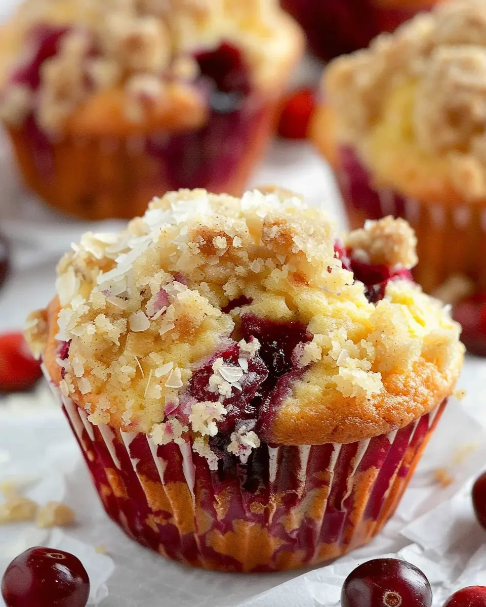 Cranberry Orange Muffins: Easy Recipe with Crunchy Streusel Topping