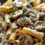 Creamy Tuscan Mushroom Pasta Skillet