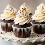 Chocolate Cupcakes With Vanilla Frosting