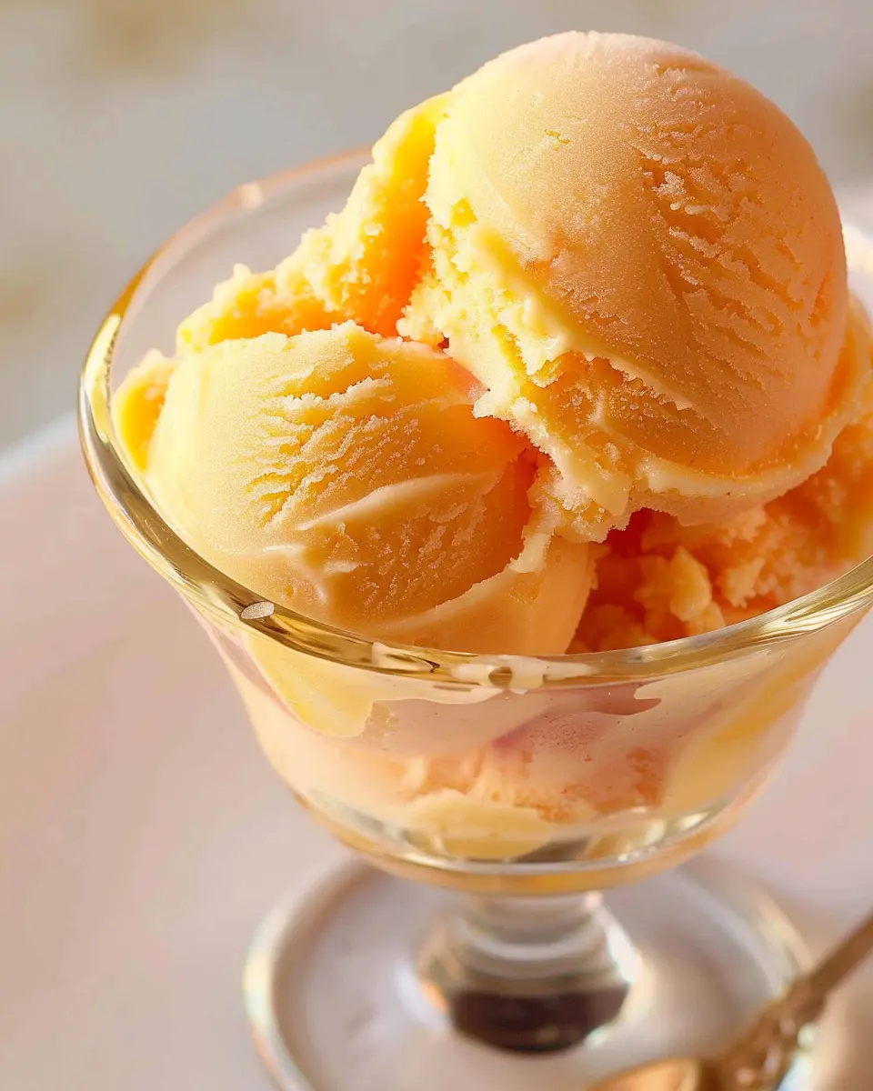 Peach Sorbet Bliss: Enjoy the Best Homemade Treat This Summer
