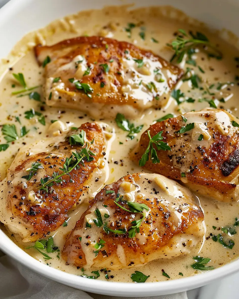 Creamy Garlic Chicken with Turkey Bacon: Easy Weeknight Delight